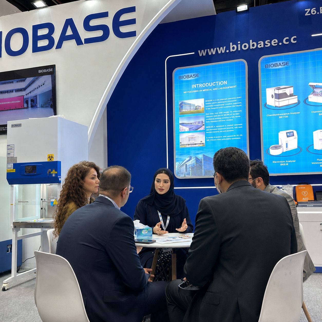 Jeenat Health representing medical product partners at an exhibition